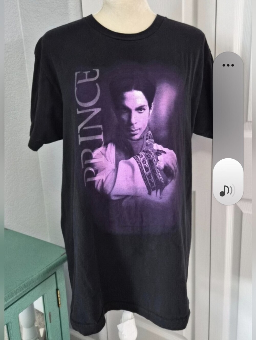 Prince Purple Rain Graphic Band T-Shirt Black Concert Music Tee Size Large